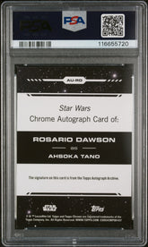 2024 Topps Chrome Star Wars Autograph Rosario Dawson TANO #99/99 PSA 9/10 Auto
